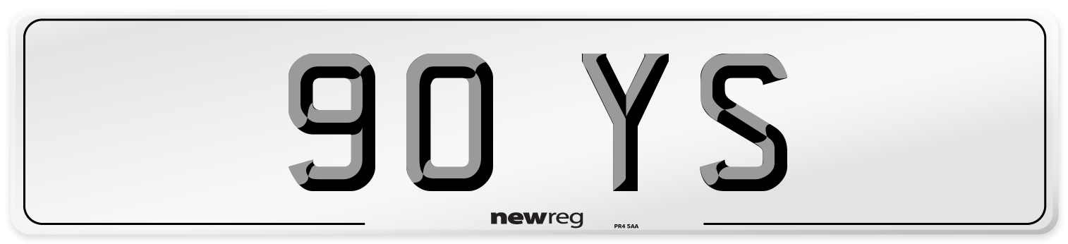 90 YS Number Plate from New Reg
